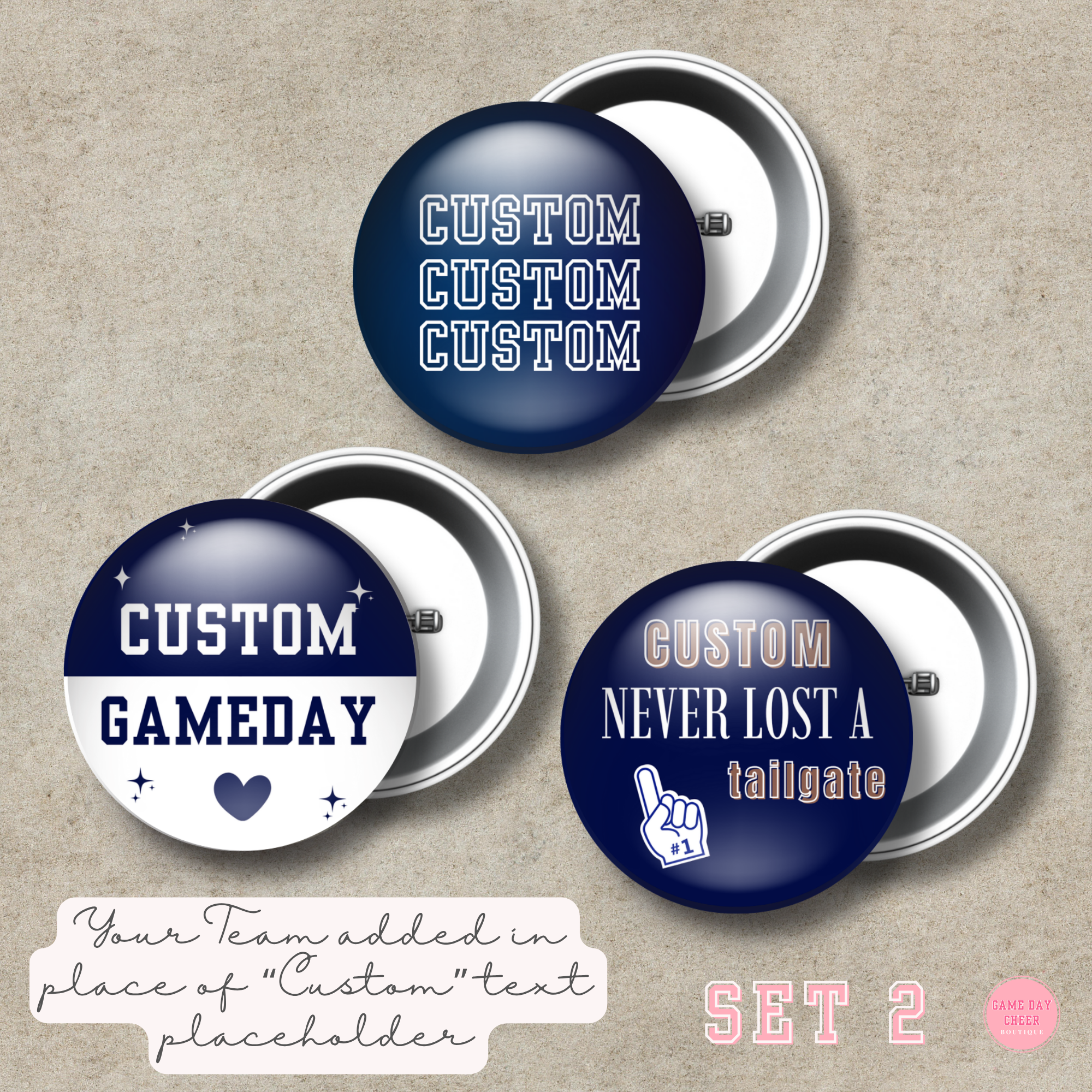 3 Button Pack: Game Day Set 2