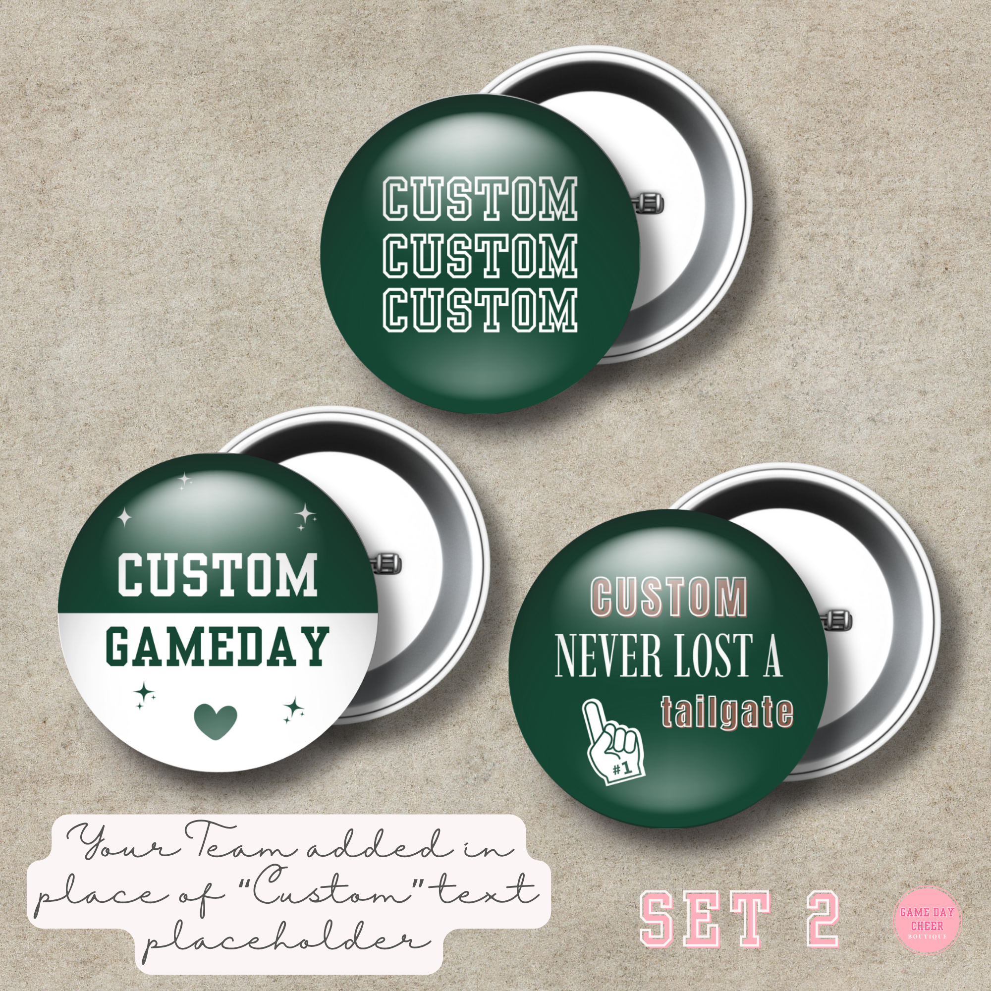 3 Button Pack: Game Day Set 2