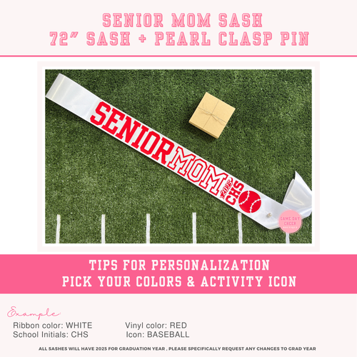 Personalized Senior Sash