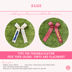 Cheer Game Day Long Tail Hair Bow, Personalized with your team colors and name. Collegiate style cheer bow.  Custom cheerleader ribbon bows.